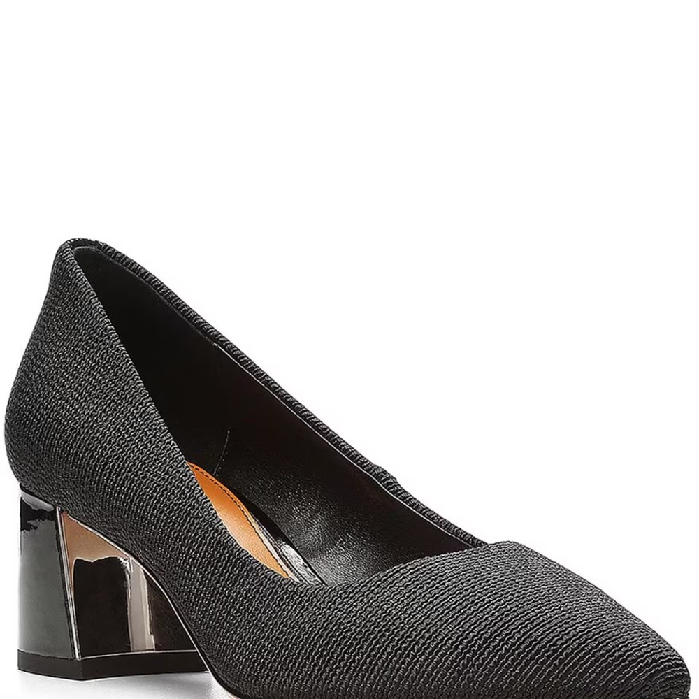 Donald J. Pliner Black Heels with Shiny Block Heel